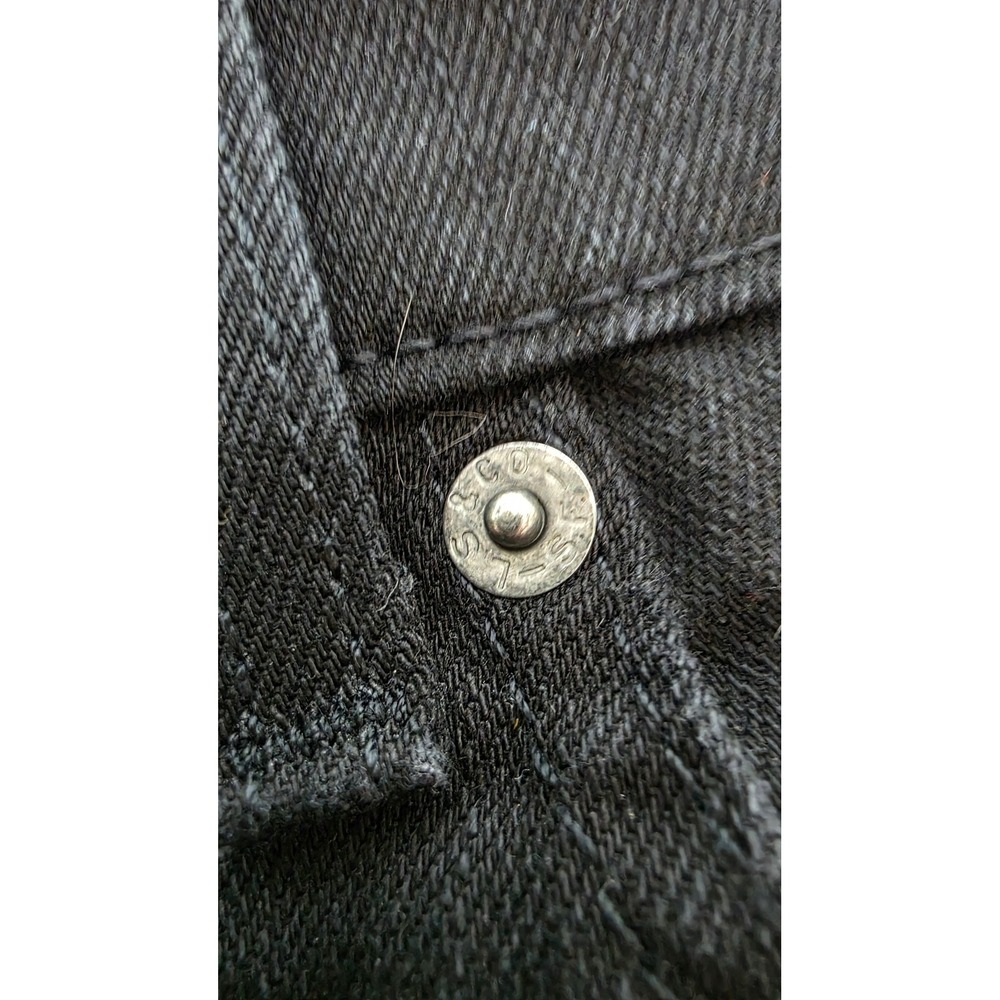 Levis 505 Men's Black Denim Shorts Regular Fit Size W40 Classic Five Pocket Jean - Picture 6 of 9